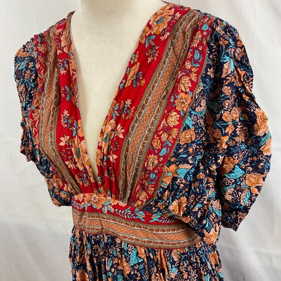 Baltic Born Floral Maxi Dress - Red and Blue - Picture 6 of 15